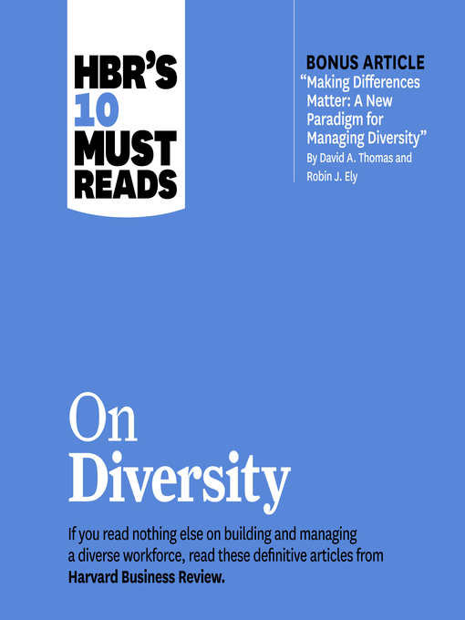Title details for HBR's 10 Must Reads on Diversity by Harvard Business Review - Available